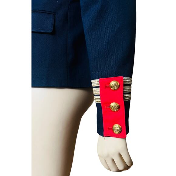 Lauren Ralph Lauren Officer's Jacket Size 6 Slim fit Stand Collar Gold Buttons - Picture 6 of 16